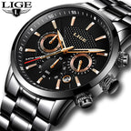 LIGE Men's Multifunction Quartz Watch