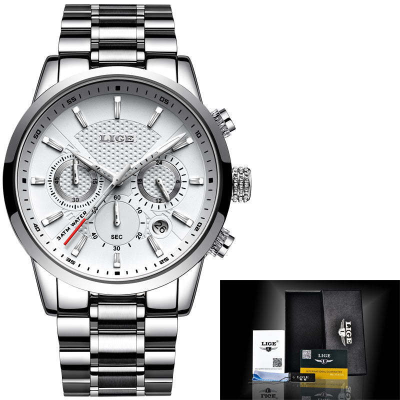 LIGE Men's Multifunction Quartz Watch