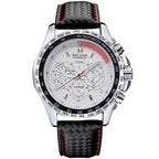 Men's Black Steel Multi-Hand Quartz Watch - Waterproof