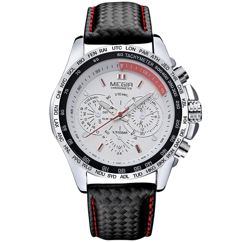 MEGIR Men's Sports Watch, Black | Aladinae