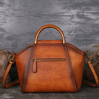 Embossed Leather Tote Bag