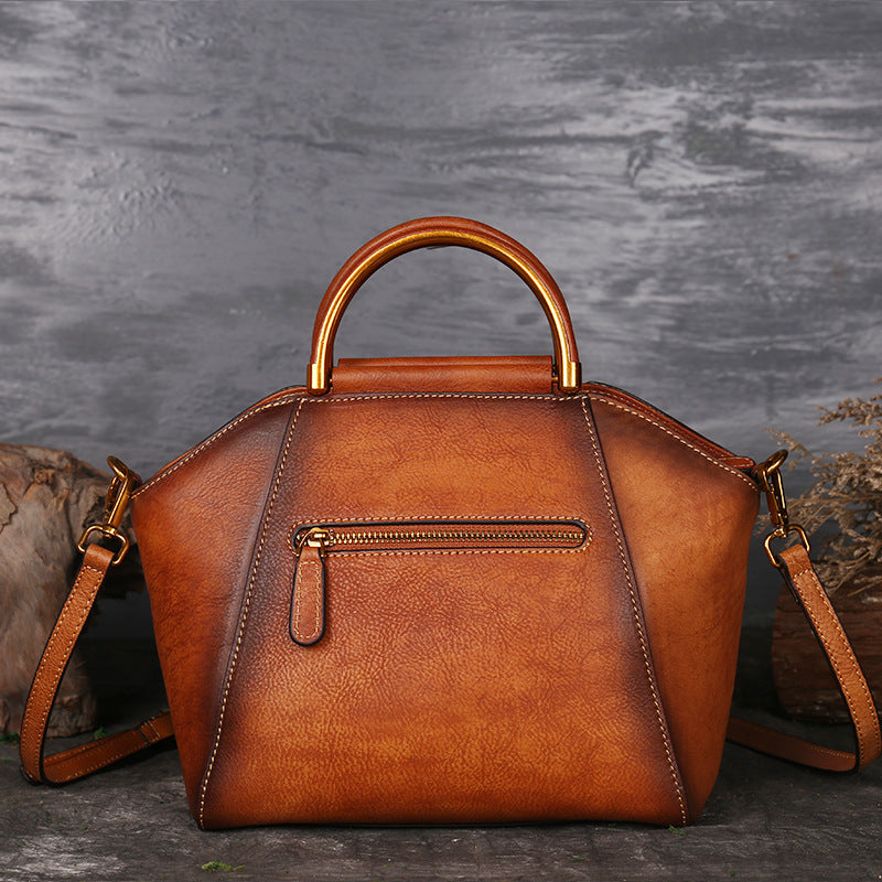 Embossed Leather Tote Bag