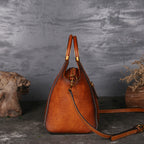Embossed Leather Tote Bag