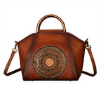 Embossed Leather Tote Bag
