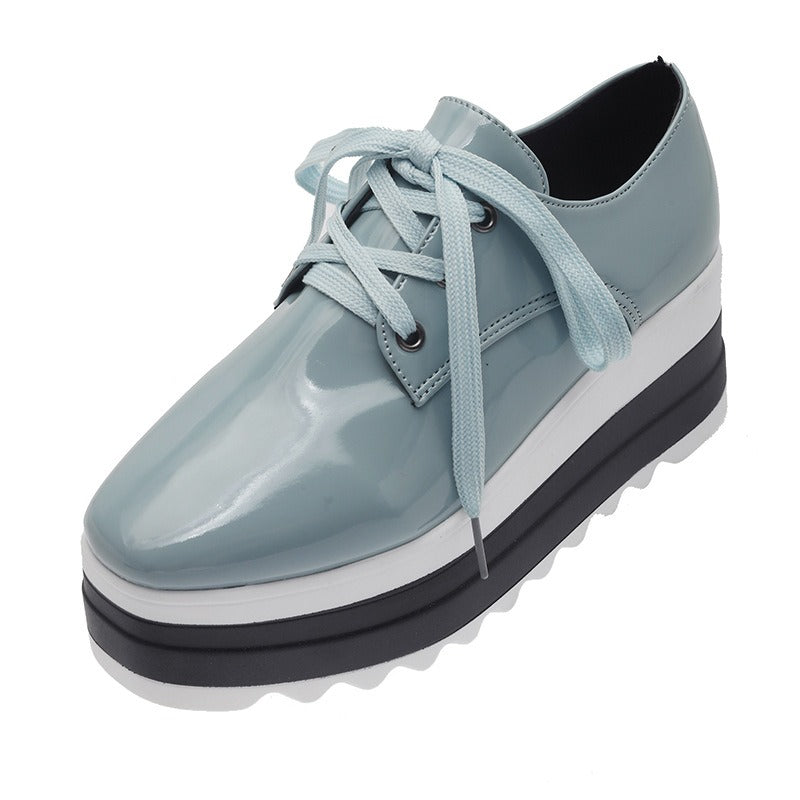 New Fashion Wedge Platform Shoes Ladies Slip on Round Toed Casual Shoes for Women Thick Sole Sneakers
