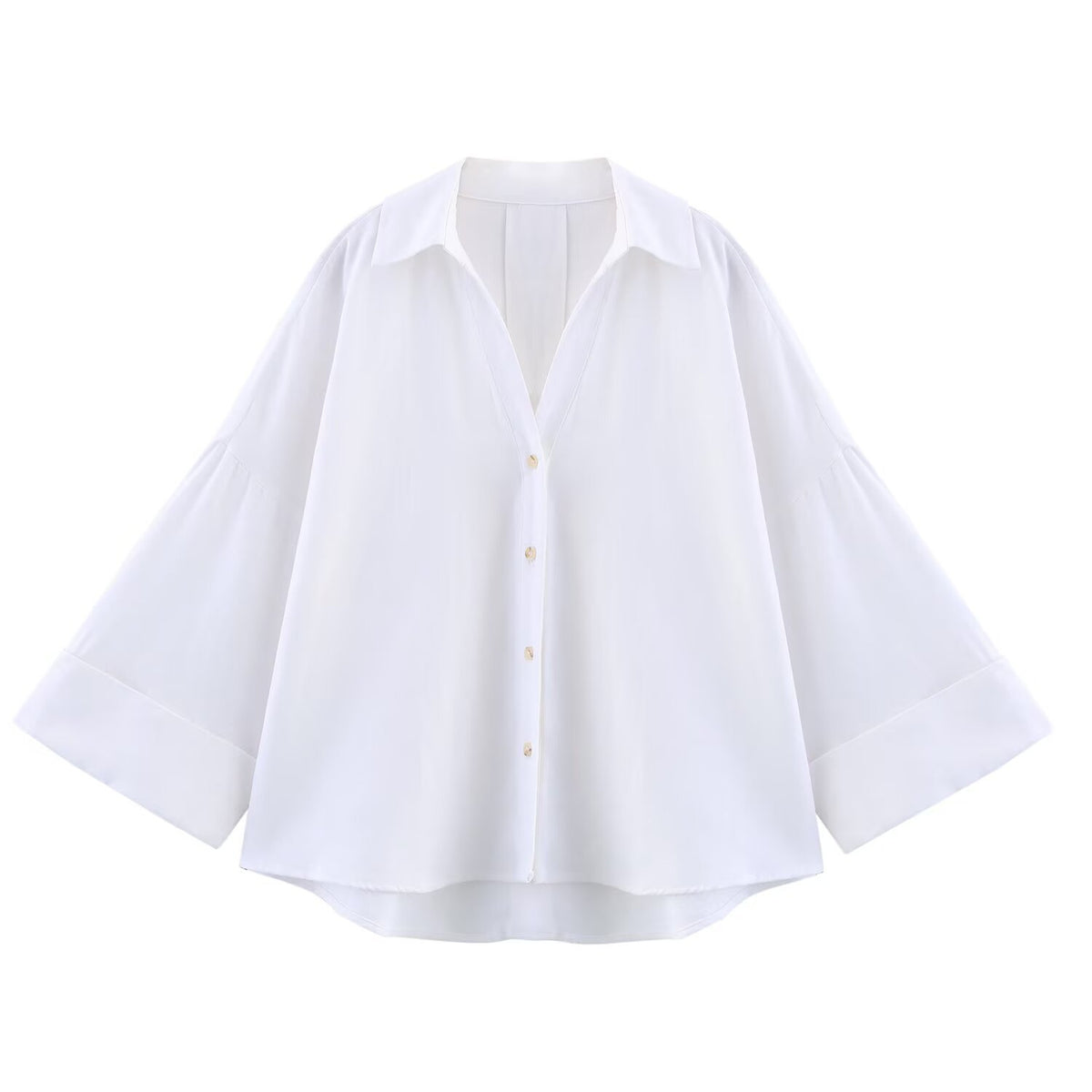 Women's Long Sleeve Single-Button Striped Shirt with Notch Lapel