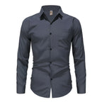 Spring and summer slim fit youth versatile shirt for men