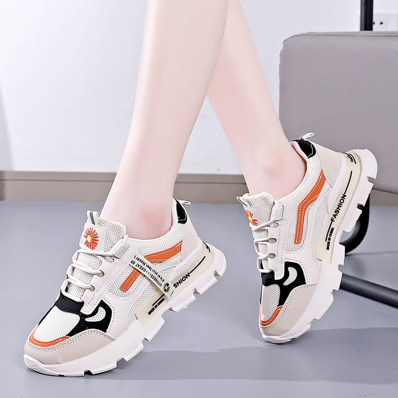 Korean version versatile student sports shoes for women's street photography, casual running shoes for women