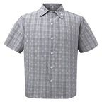 Short Sleeve Shirt with Notch Collar Street Retro Design