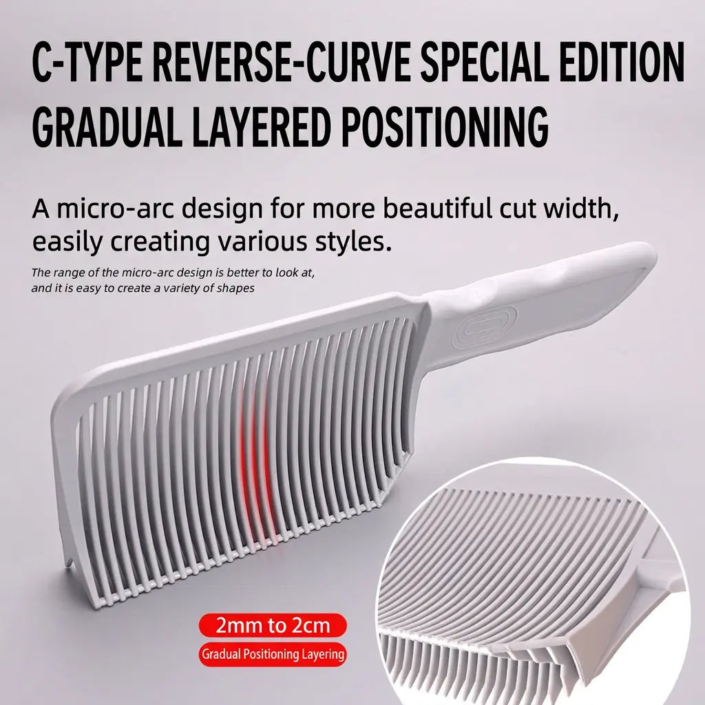 Men's V-Shaped Hair Clipper Comb – Grey Styling Comb | Aladinae