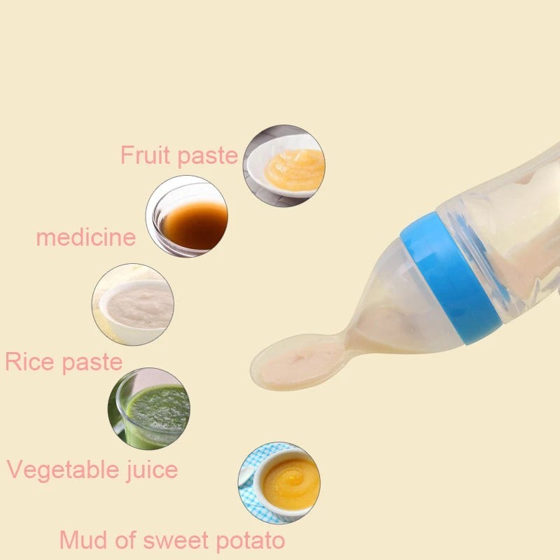 Baby Spoon Bottle Feeder Dropper Silicone Spoons for Feeding Medicine Kids Toddler Cutlery Utensils Children Accessories Newborn