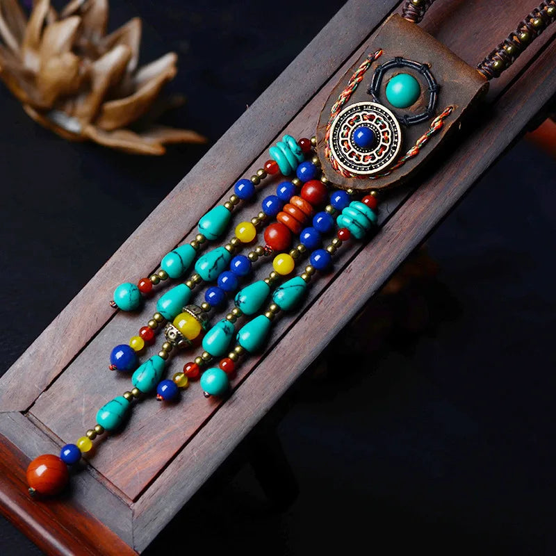 Bohemian Long Tassel Necklace For Women Handmade Vintage Jewelry