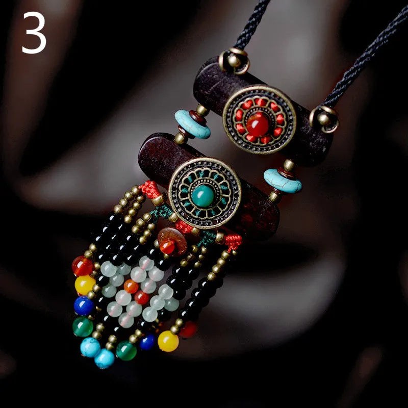 Bohemian Long Tassel Necklace For Women Handmade Vintage Jewelry