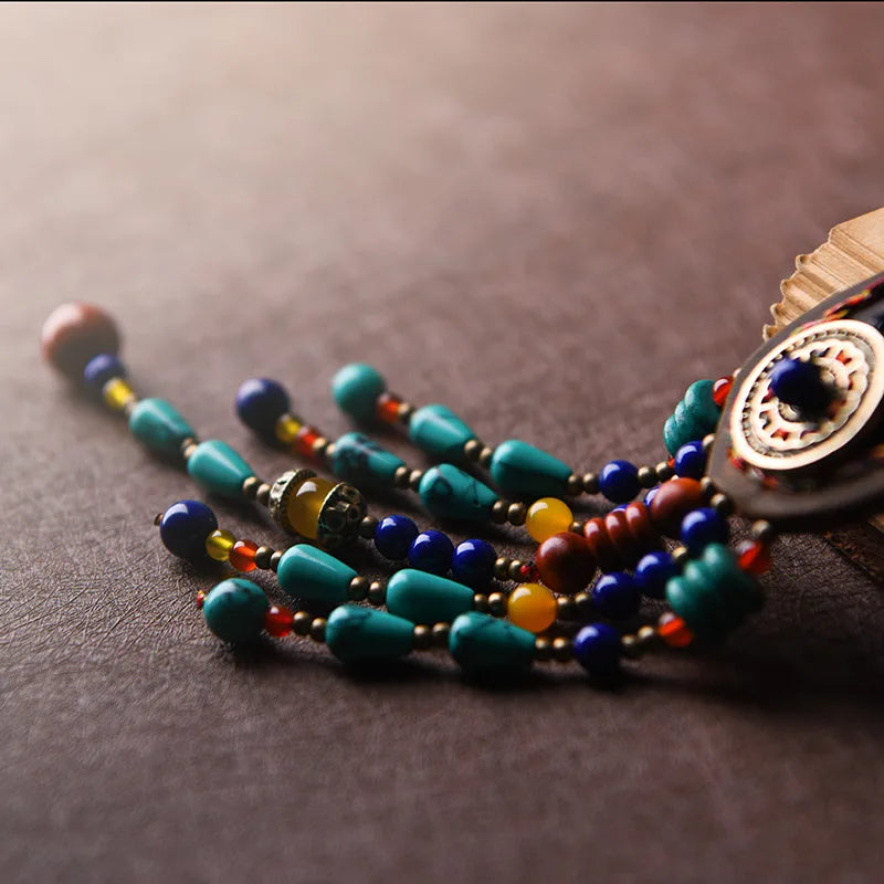 Bohemian Long Tassel Necklace For Women Handmade Vintage Jewelry