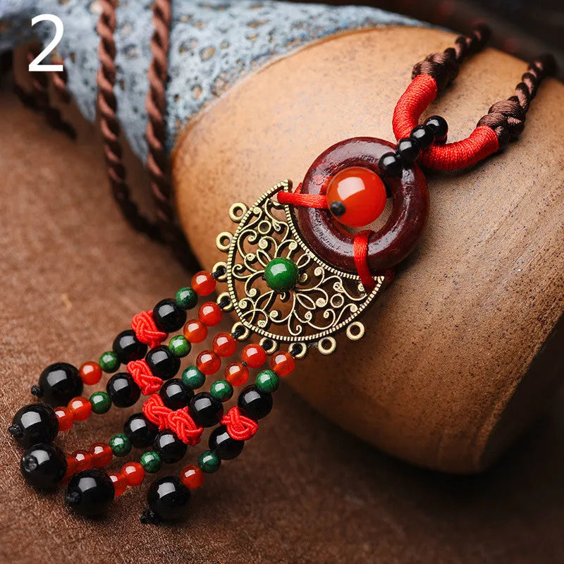 Bohemian Long Tassel Necklace For Women Handmade Vintage Jewelry