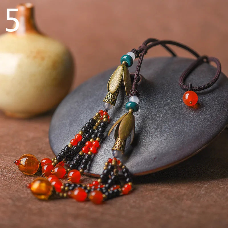 Bohemian Long Tassel Necklace For Women Handmade Vintage Jewelry
