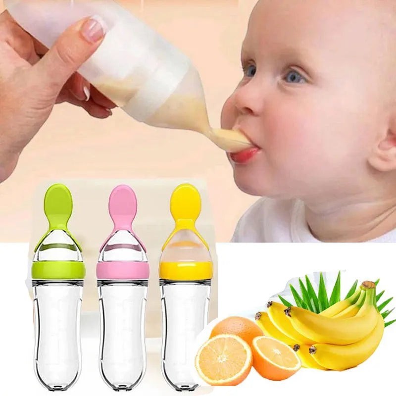 Baby Spoon Bottle Feeder Dropper Silicone Spoons for Feeding Medicine Kids Toddler Cutlery Utensils Children Accessories Newborn