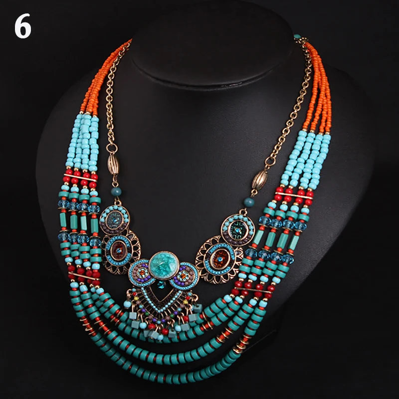 Bohemian Long Tassel Necklace For Women Handmade Vintage Jewelry