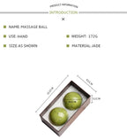 2 Pcs Natural Jade Stone Massage Ball Smooth Round Massager for Hand Foot Jade Massager Health Care Relax Body Massage Tools