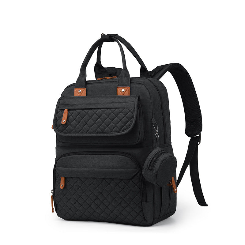 Amazon's hot selling mommy bag European and American fashion multi-pocket portable mother and baby bag for going out large capacity lightweight mommy bag