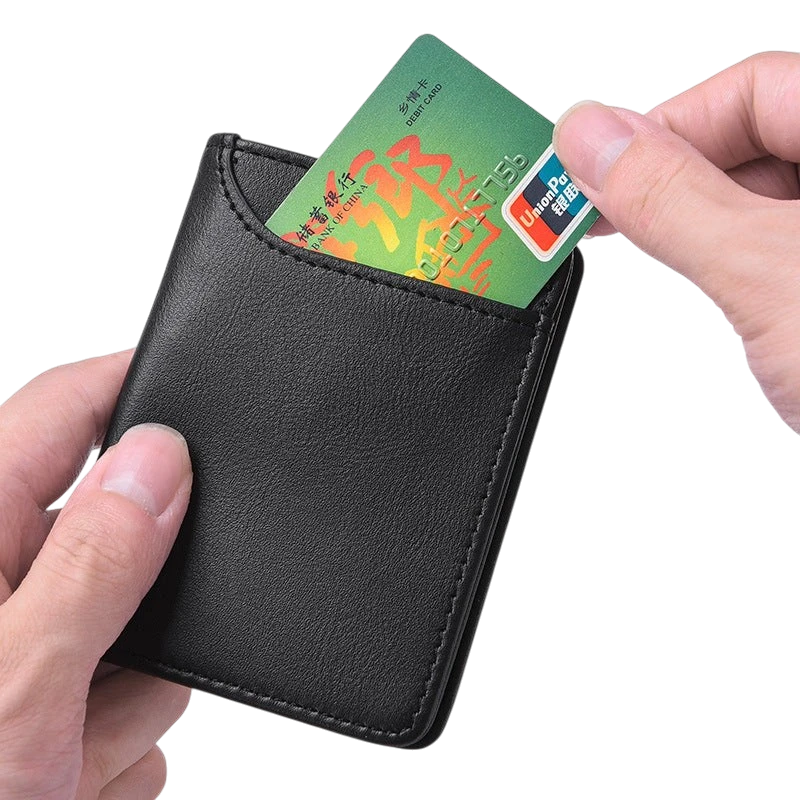 Men's Vertical Multi-Card ID Holder – Mini Wallet | Aladinae
