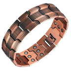 Amazon Hot Selling European and American Cross-Border Twill Antique Red Copper Men's Bracelet, Three Rows of Magnets Bracelet Wholesale