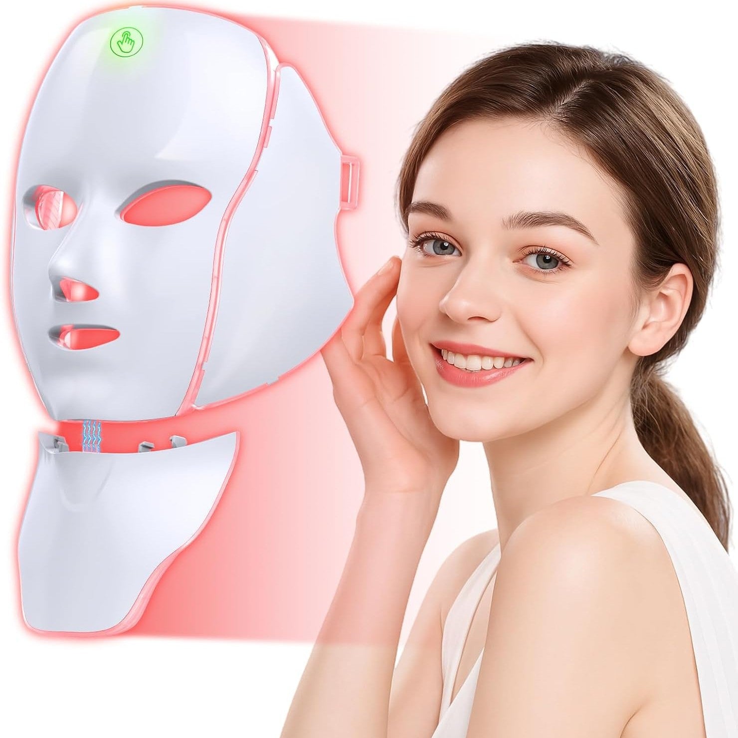 Cross-border seven-color facial mask beauty device, home beauty facial mask skin rejuvenation device, color light beauty facial mask facial mask device beauty device
