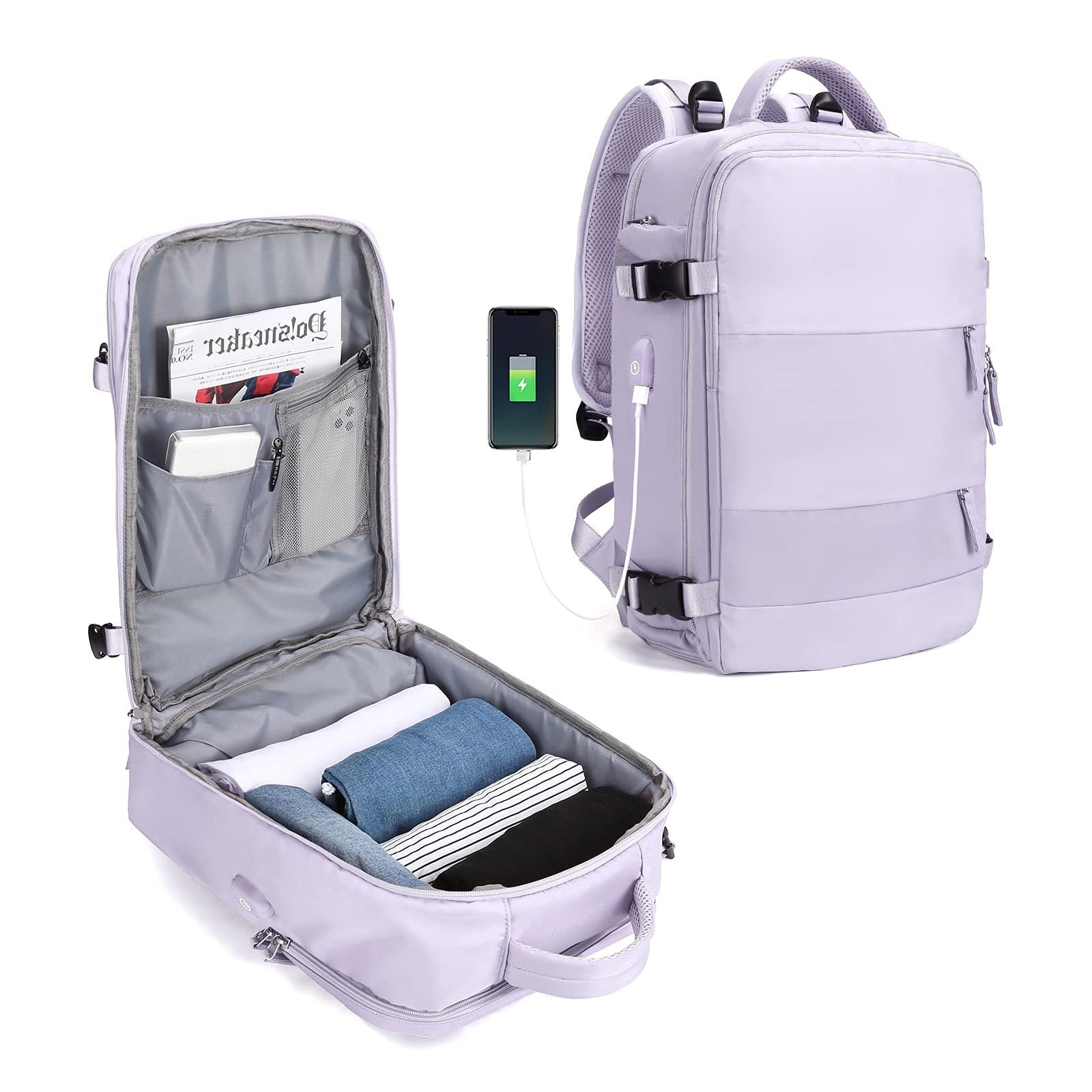 Spot Amazon waterproof travel bag backpack USB luggage school bag travel toiletries set fashion wholesale