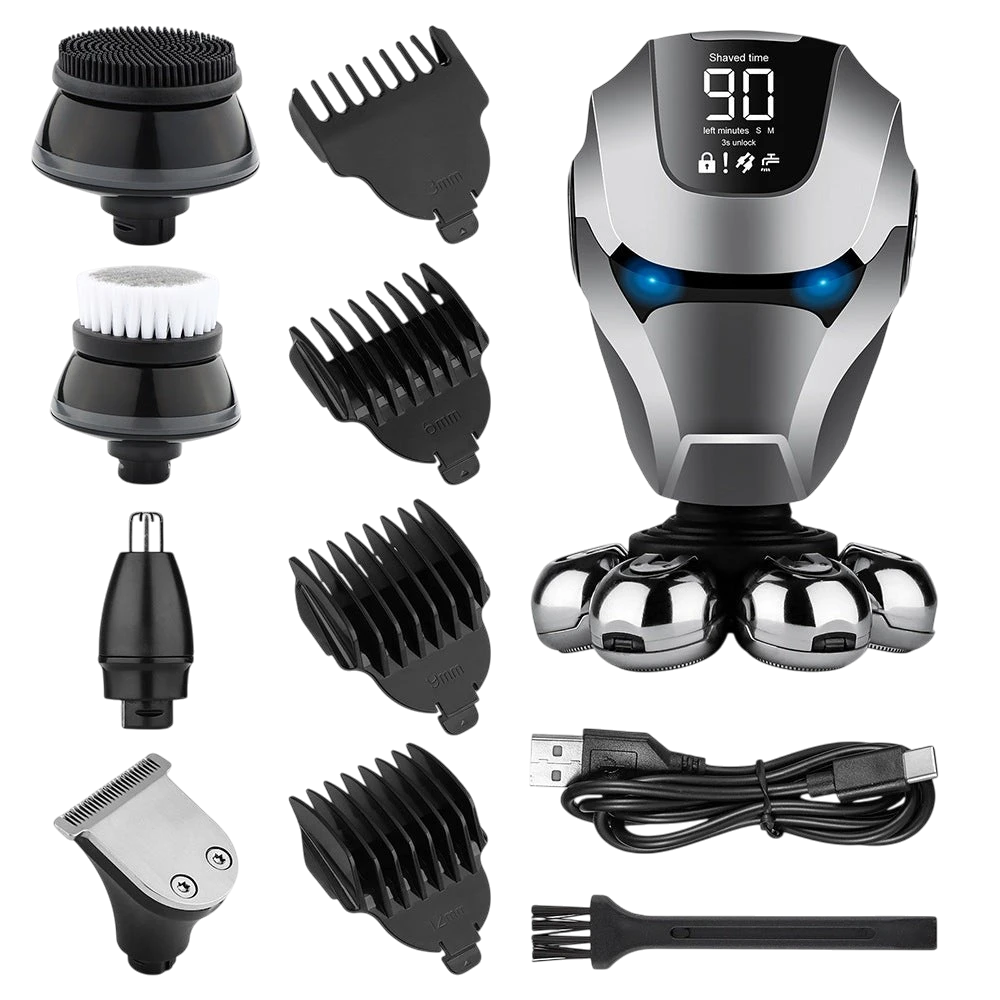Hiena 7-Blade Electric Shaver – Rechargeable Bald Head Razor | Aladinae