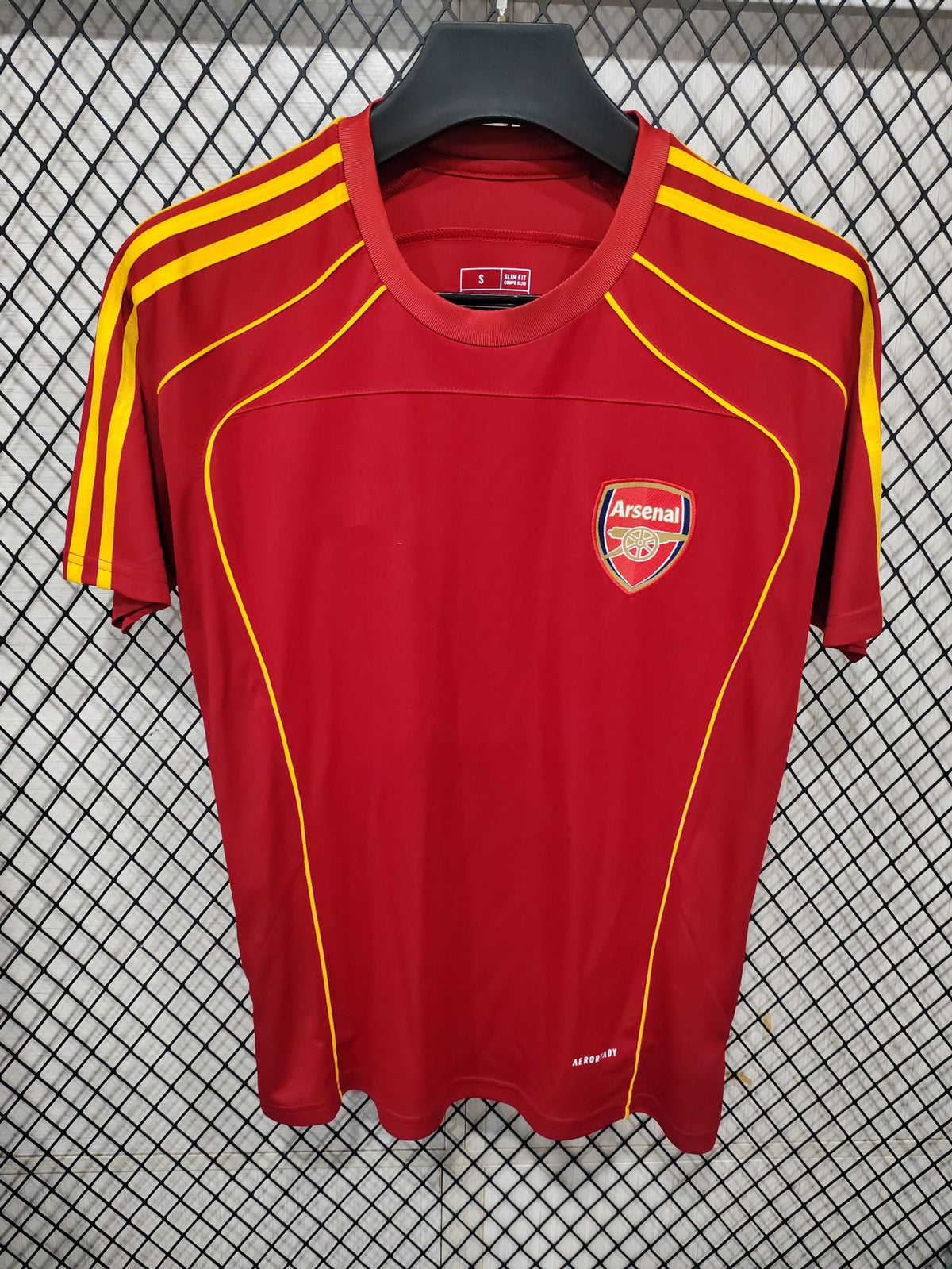 Men's Short-Sleeve Football Jersey - Polyester, Striped