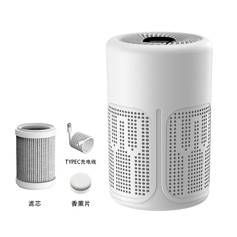 Amazon cross-border USB air purifier, negative ion home air purifier, formaldehyde removal, odor filtering, indoor deodorization.