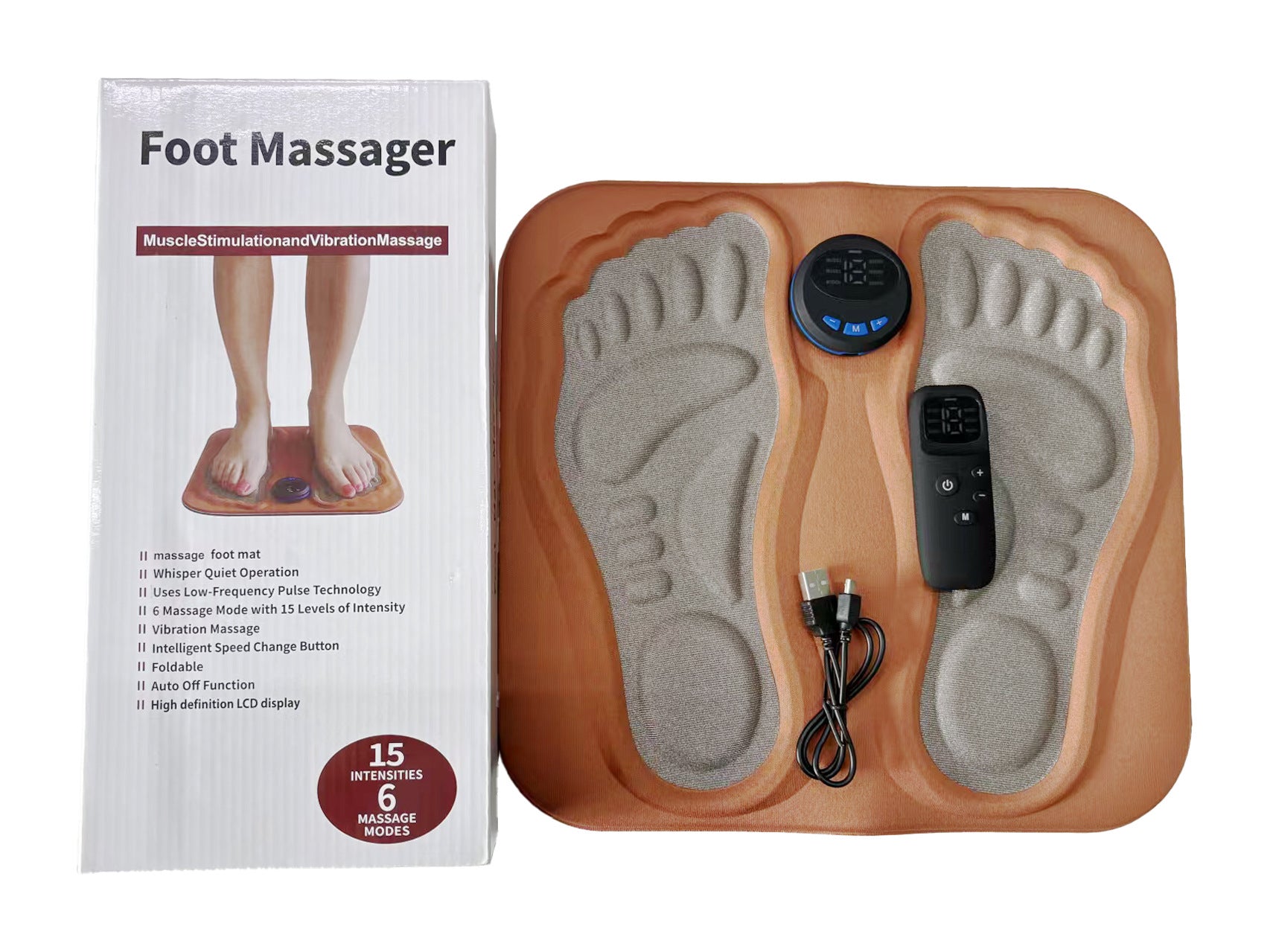 3D Foot Massager Foot Pad Microcurrent Pulse Calf Foot Massager EMS Microcurrent Foot Massage Pad