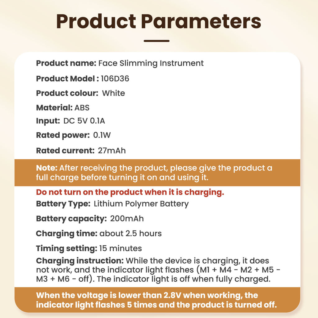 6-mode 8-level microcurrent EMS face slimming device, V-shaped facial massage, kneading, acupuncture, hammering, lifting, acupressure. (Cross-border product)