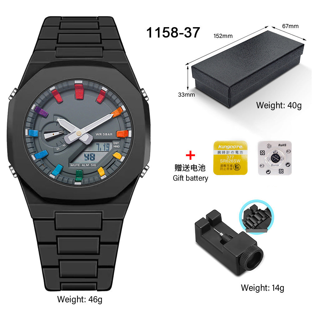 SHUAIKE new personality fashion large dial women's watch candy color trend fashion watch decorative color watch