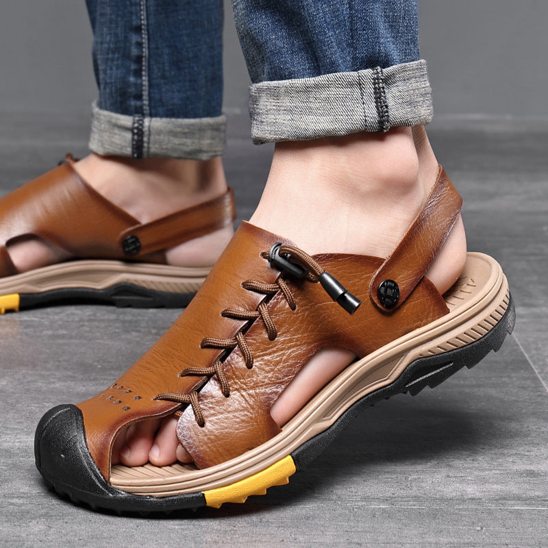 Men's Genuine Cowhide Summer Shoes – Breathable | Aladinae