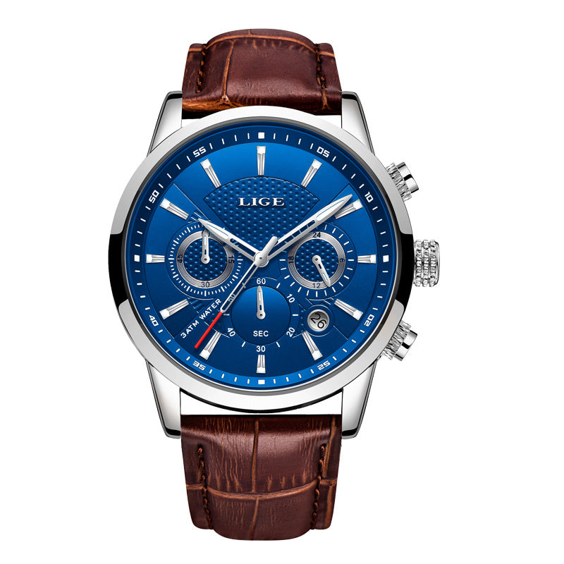LIGE Men's Multifunction Quartz Watch