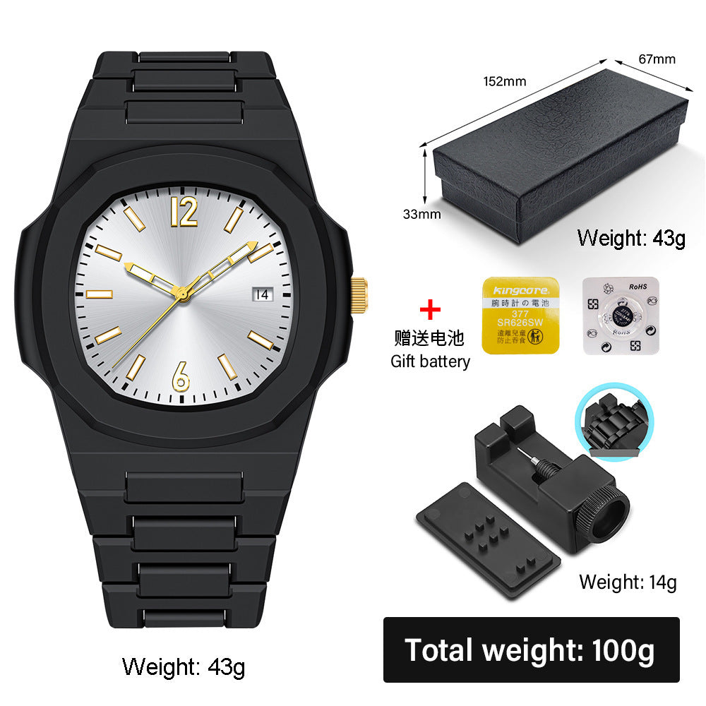 Women's Large Dial Watch - Plastic Strap