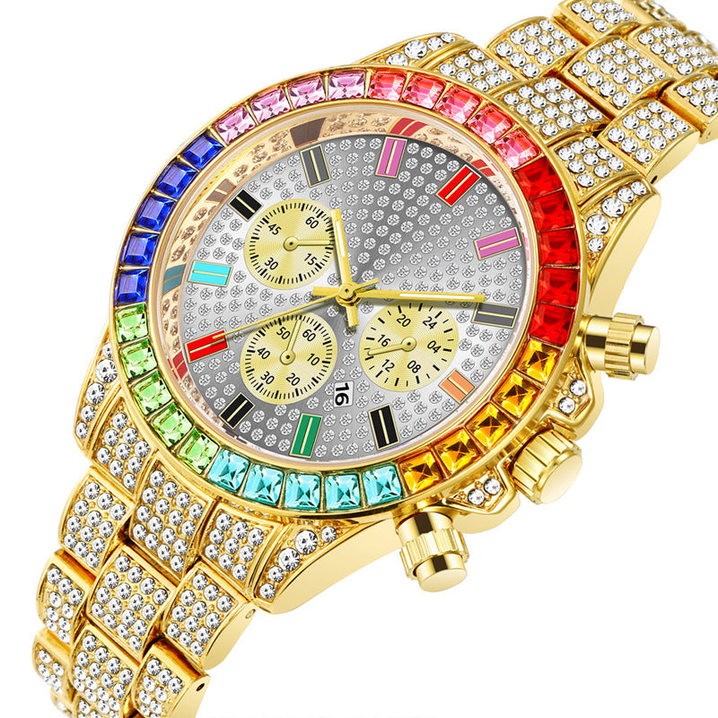 Men & Women's Multi-Dial Crystal Calendar Watch