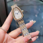 Women's Snake Pattern Crystal Watch - Sunburst Dial