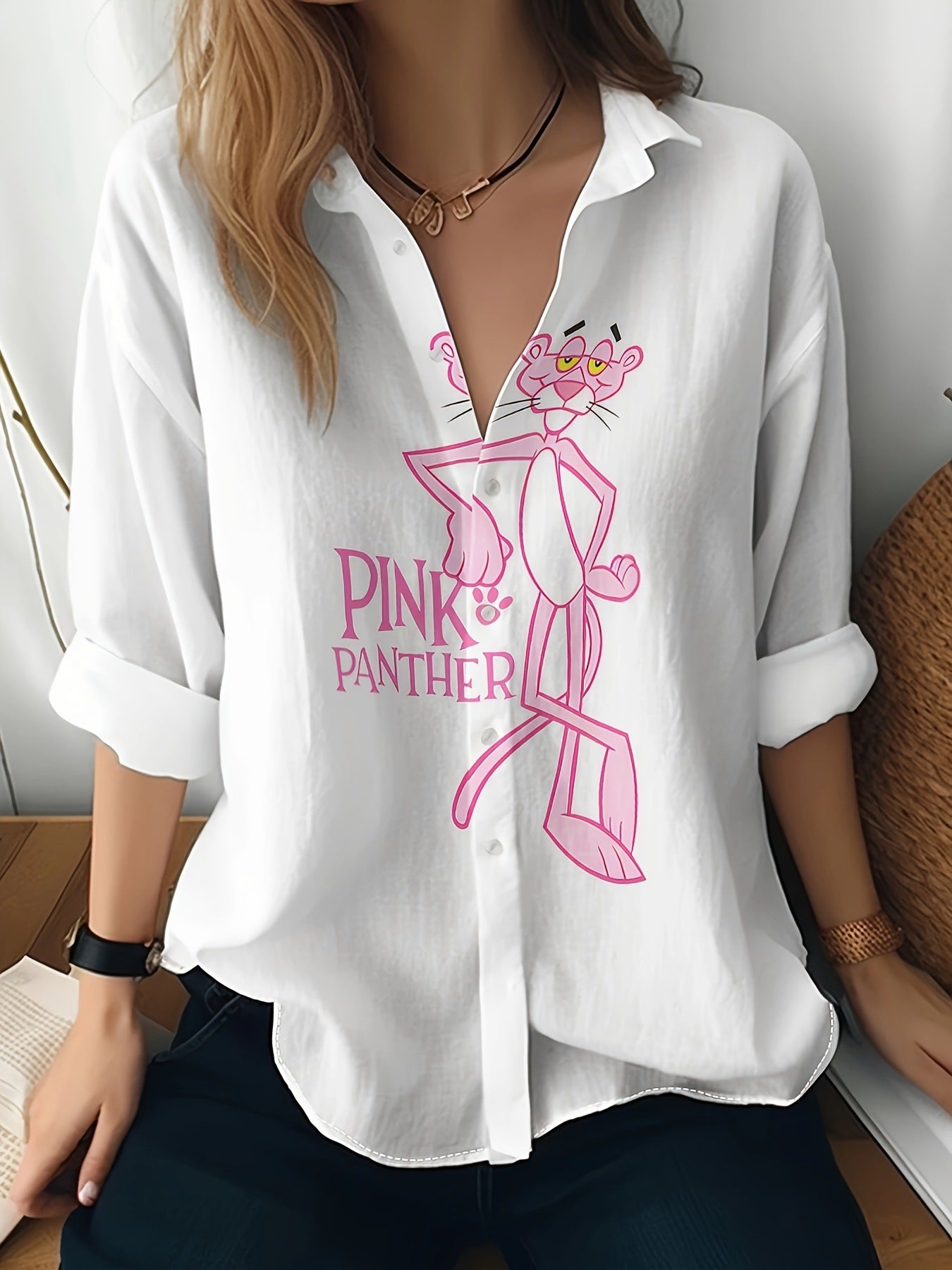 Cat cross-border Amazon European and American women's 3D printed floral pattern long-sleeved shirt women's fashion tops
