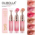 OLIBOLLA Metal Massage Head Mirror Lip Gloss Essence Moisturizes, Plumps, Reduces Lip Lines - Popular Makeup Product