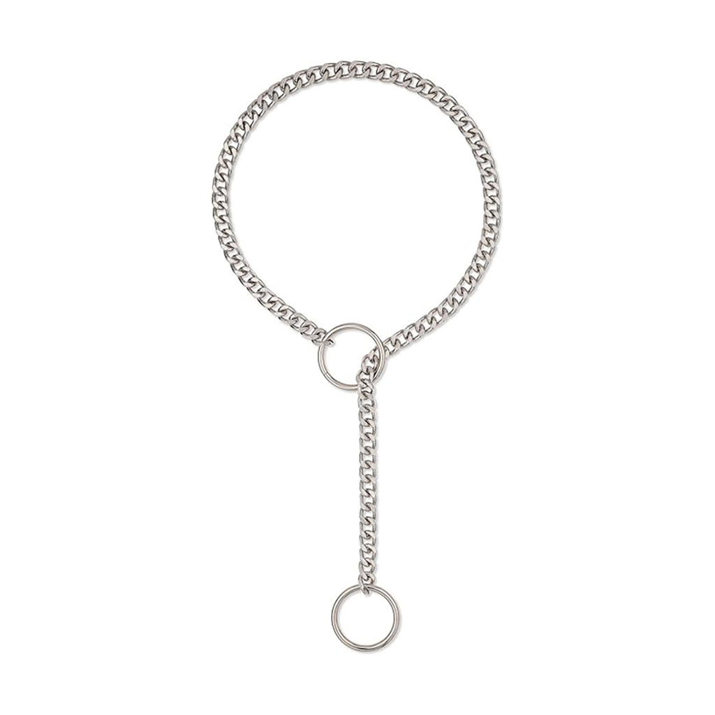 Amazon Style Wide Y Ring Sliding Chain Necklace Handmade Punk Cuban Stainless steel Chain Necklace