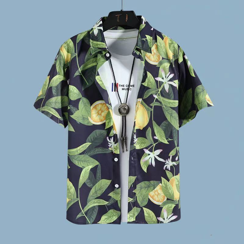 Men's Hawaiian Floral Shirt & Shorts Beach Set | Aladinae