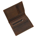 Men's Crazy Horse Leather Two-Fold Wallet | Aladinae