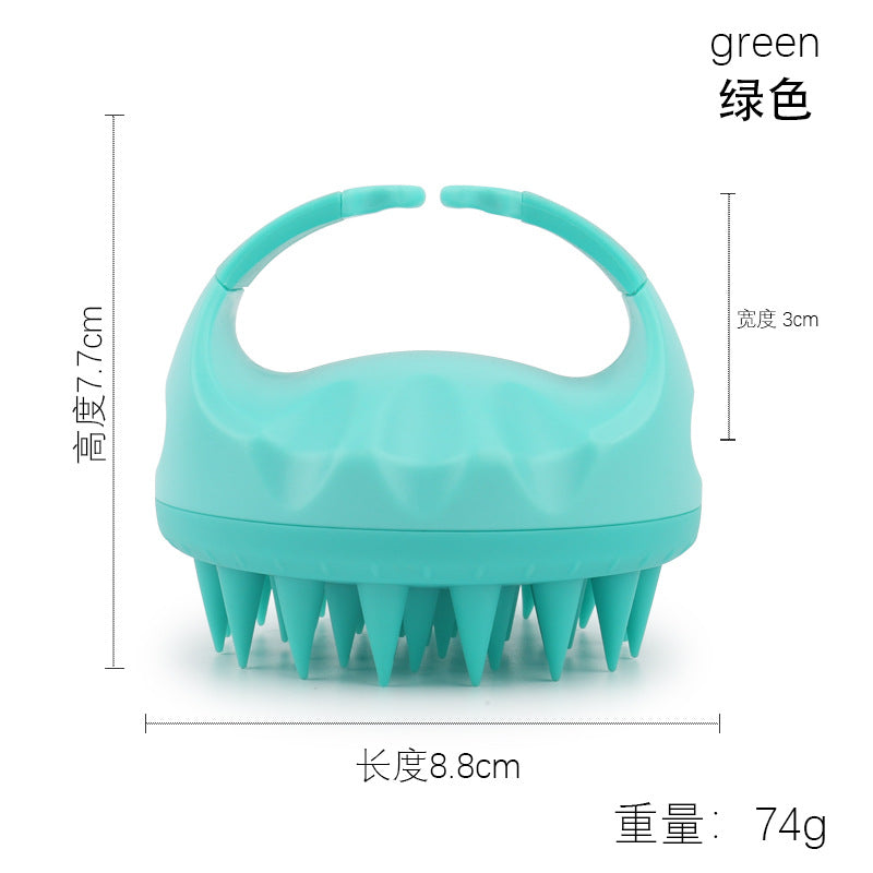 Factory direct sales of silicone shampoo brush, multi-functional massage brush, wet and dry shampoo comb, shower massage shampoo brush.