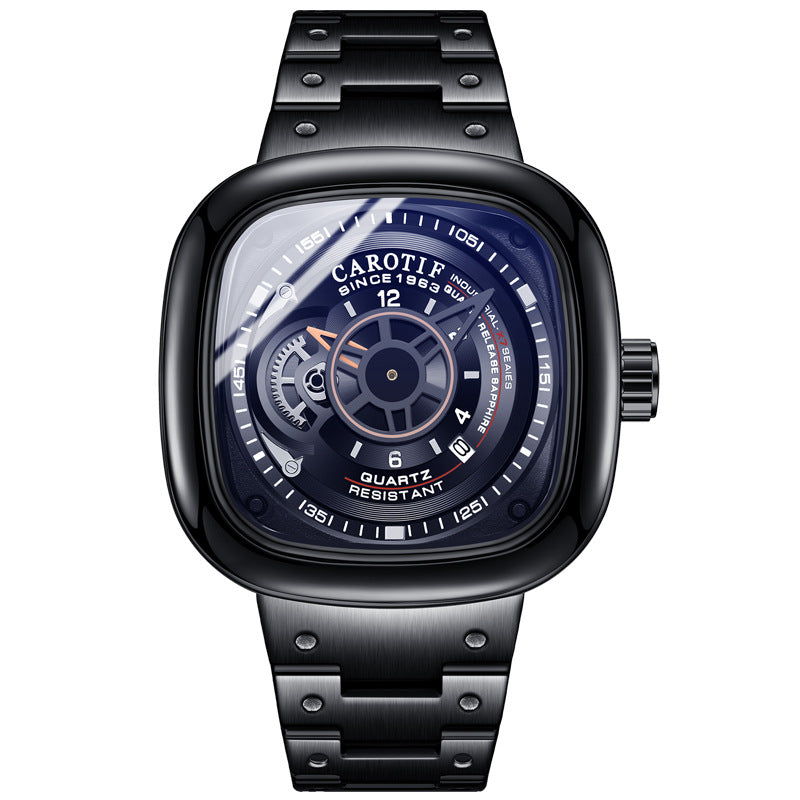 Carrotif Tik Tok watch quartz watch men's watch square dial fashion watch waterproof watch calendar student watch