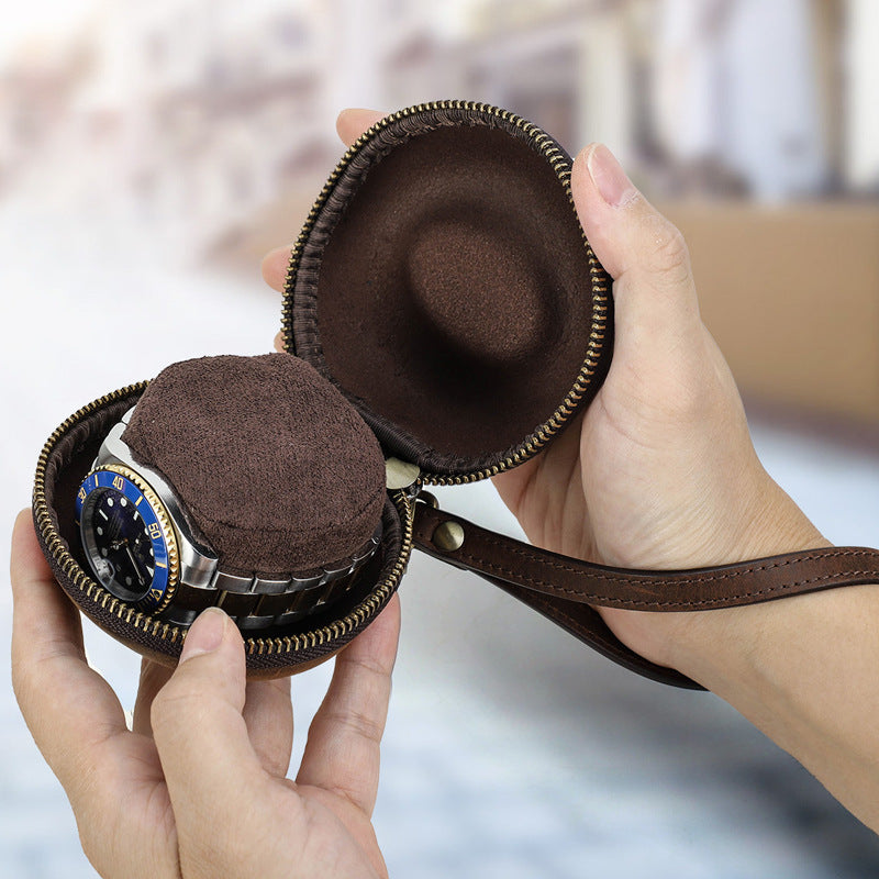 Genuine Leather Travel Watch Case | Aladinae