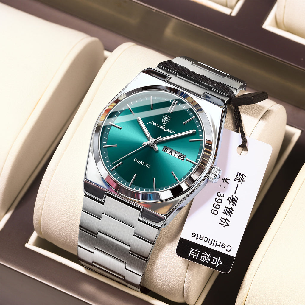 Men's Ultra-Thin Quartz Watch - Waterproof, Luminous