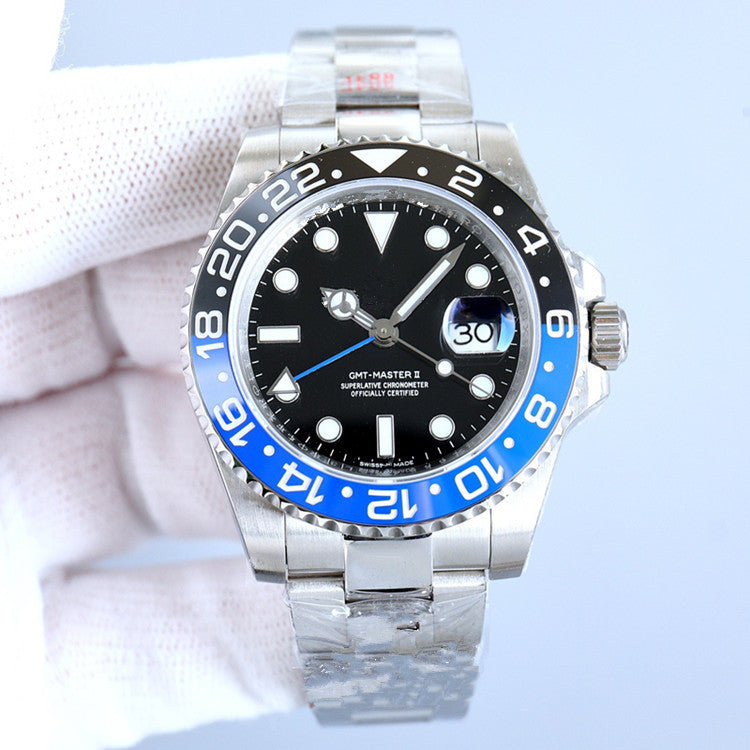 Cross-border GMT-Master II watch with steel band, Submariner, Yacht-Date watch, fully automatic mechanical waterproof watch