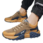 Men's Khaki Thick Sole Casual Sneakers | Aladinae